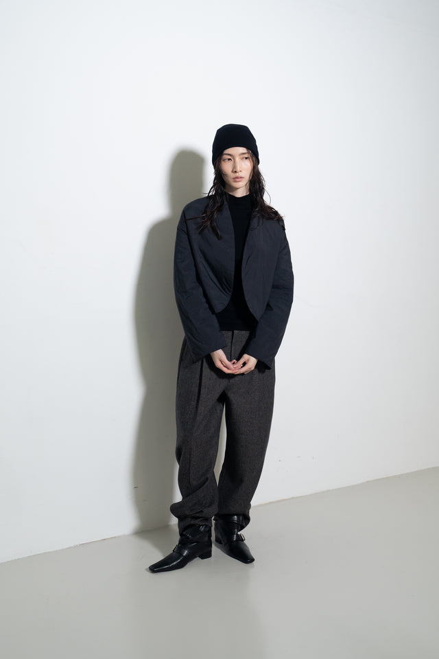 極輕盈保暖內搭外套 (內填充100%羊毛) (黑)