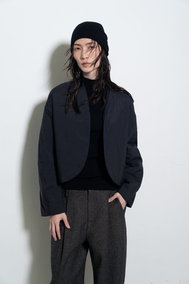 極輕盈保暖內搭外套 (內填充100%羊毛) (黑)