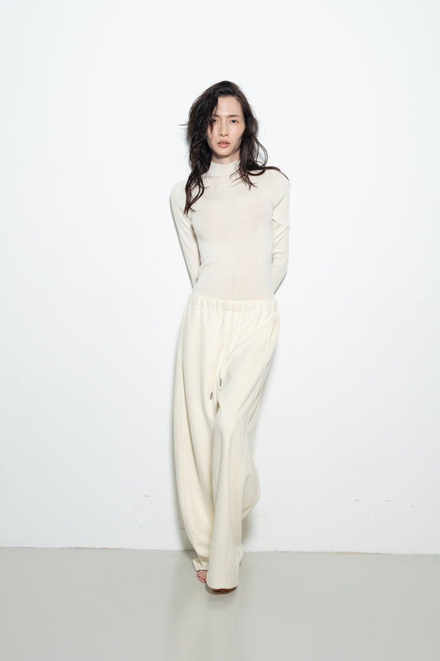 超舒適垂感剪裁休閒褲 (米)