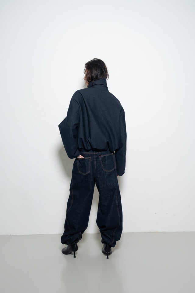 Ultra Soft 隱藏結構線原色丹寧褲 (原牛)