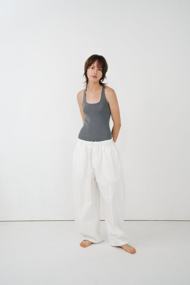 Silk Knit Y字美背涼爽針織背心 (灰)