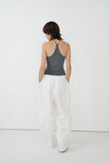 Silk Knit Y字美背涼爽針織背心 (灰)