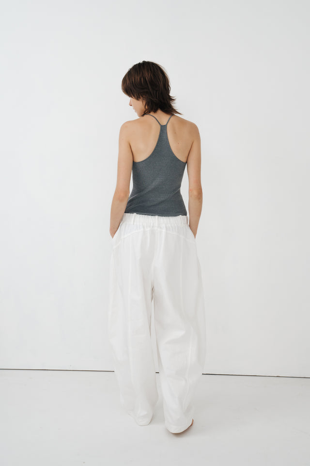 Silk Knit Y字美背涼爽針織背心 (灰)