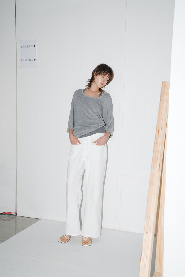 Silk Knit Y字美背涼爽針織背心 (灰)
