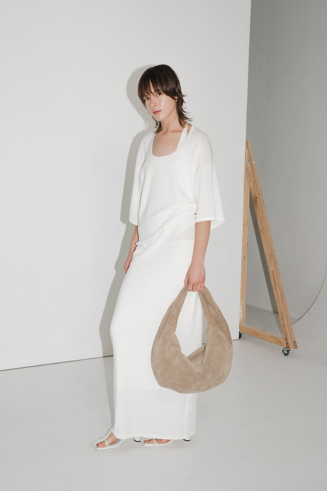 Silk Knit Y字美背涼爽針織背心 (白)