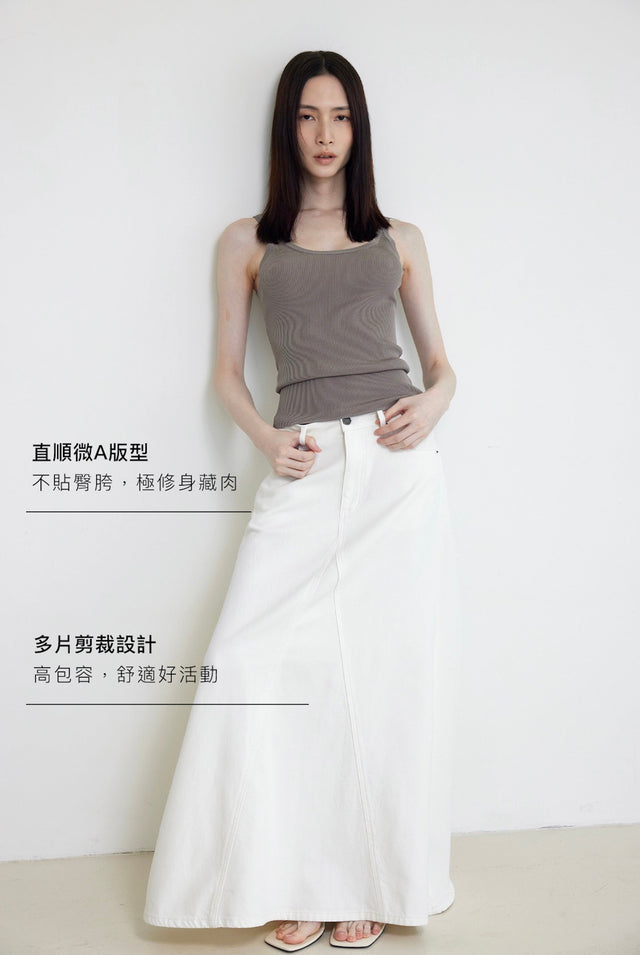 丹寧裙-ultra-soft-denim-maxi-line-skirt-white