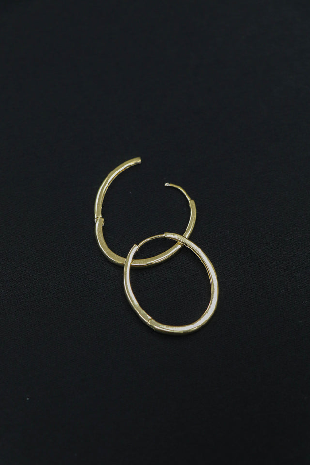 純銀耳環-oval-sterling-silver-earrings-gold