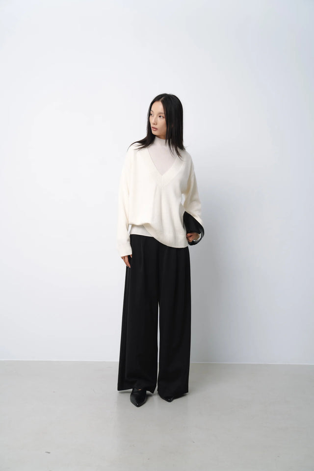 羊毛衫-warm-half-collar-seamless-woolen-sweater-soft-white