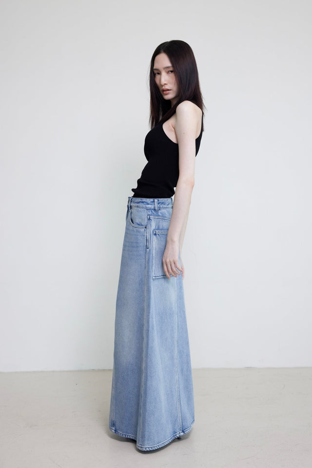 丹寧裙-ultra-soft-denim-maxi-line-skirt-lightblue