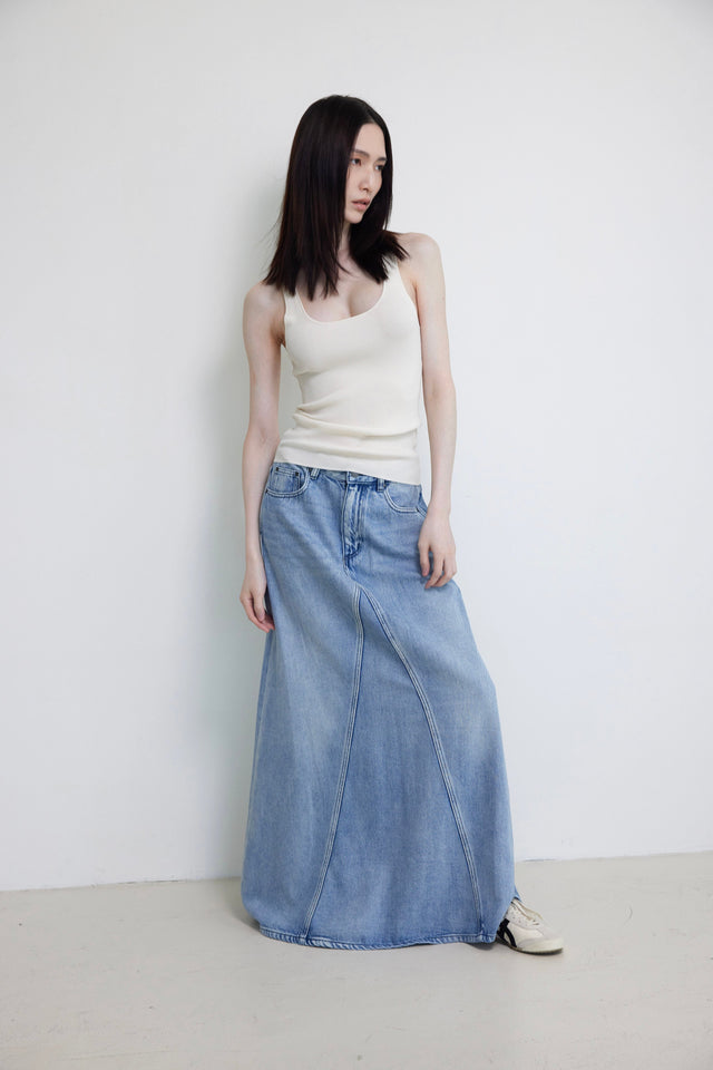 丹寧裙-ultra-soft-denim-maxi-line-skirt-lightblue