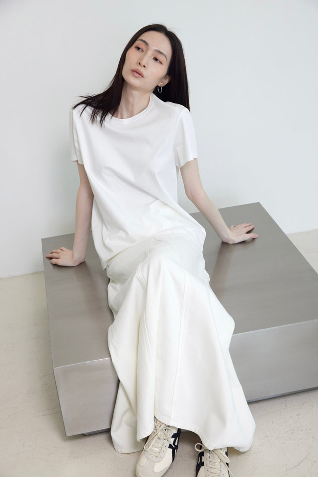 棉T-smooth-modal-silk-tee-white