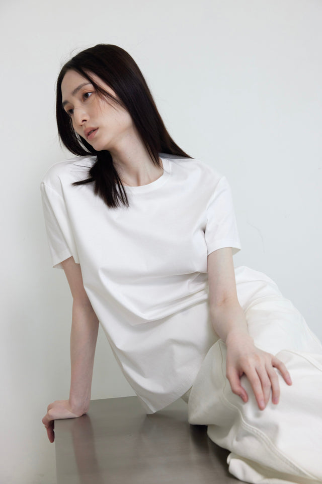 棉T-smooth-modal-silk-tee-white