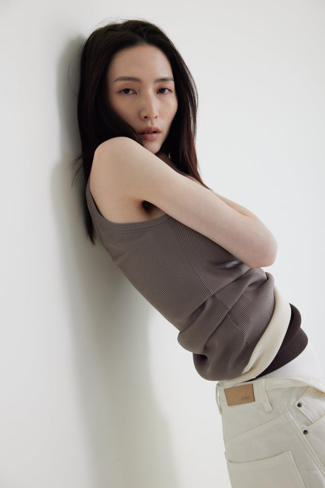 針織背心-double-u-beauty-back-cool-knitted-vest gray