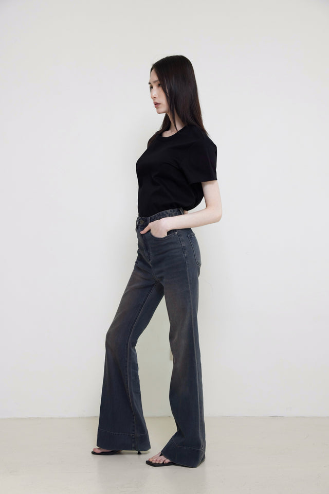 高腰喇叭褲-Extra-long-legged-high-waisted-bell-bottom-pants-smoked-purpleblue