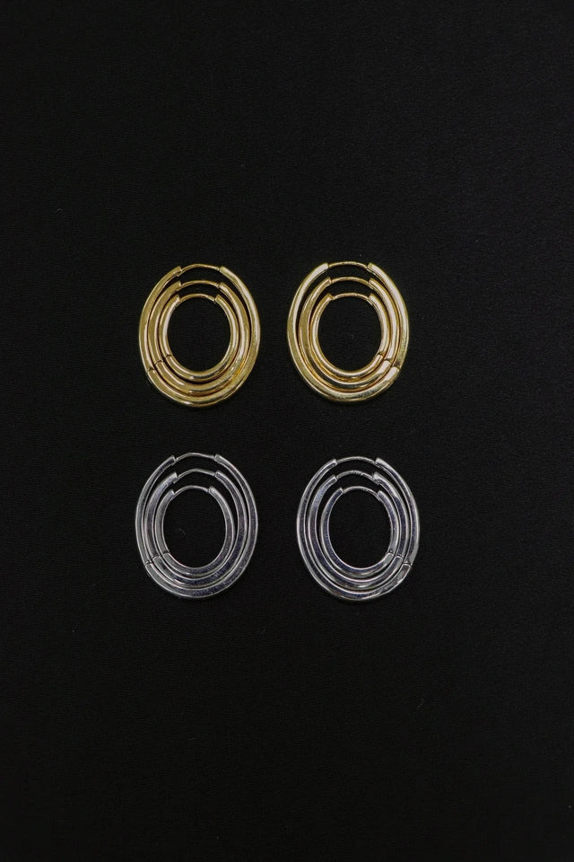 純銀耳環-oval-sterling-silver-earrings-gold